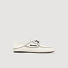 Leather Boat Shoe Loafers White