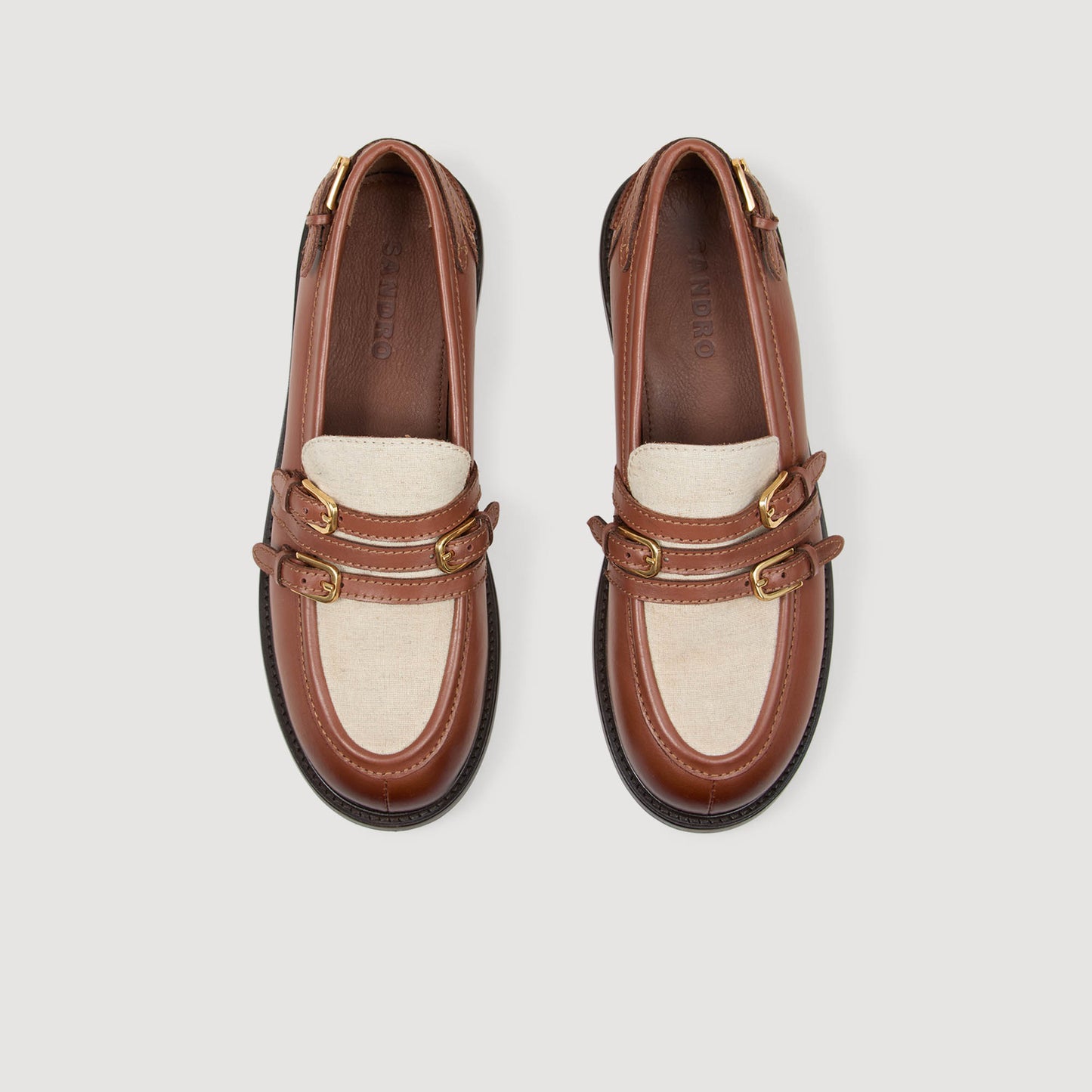 Hill Shiny Leather Loafers Brown