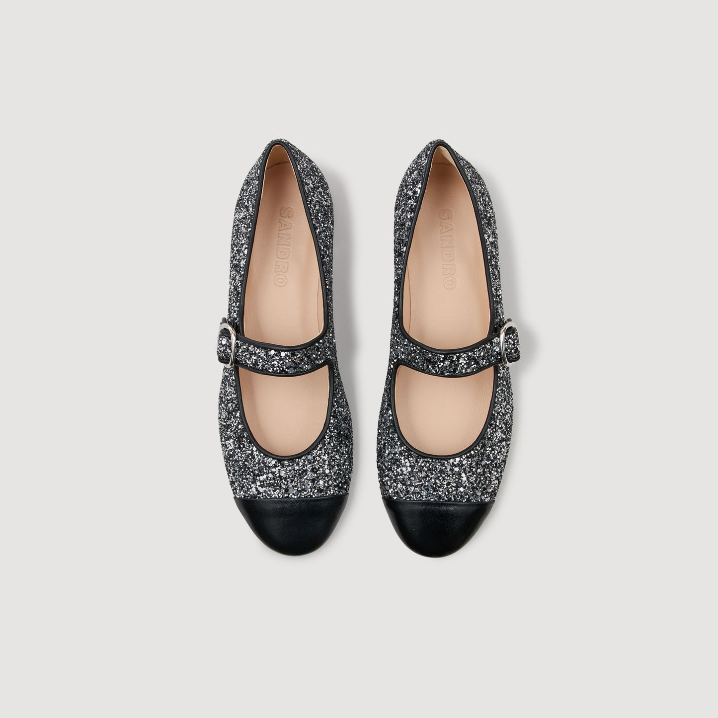 Berly Glitter Ballet Flats Black