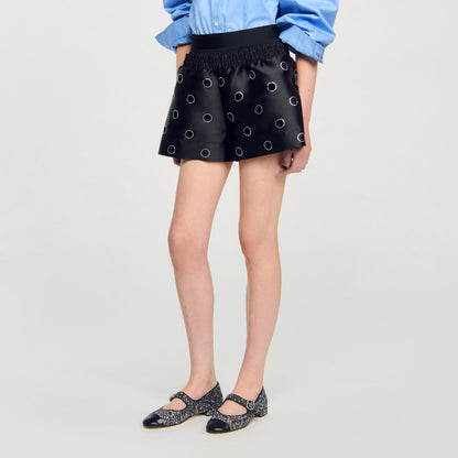 Berly Glitter Ballet Flats Black