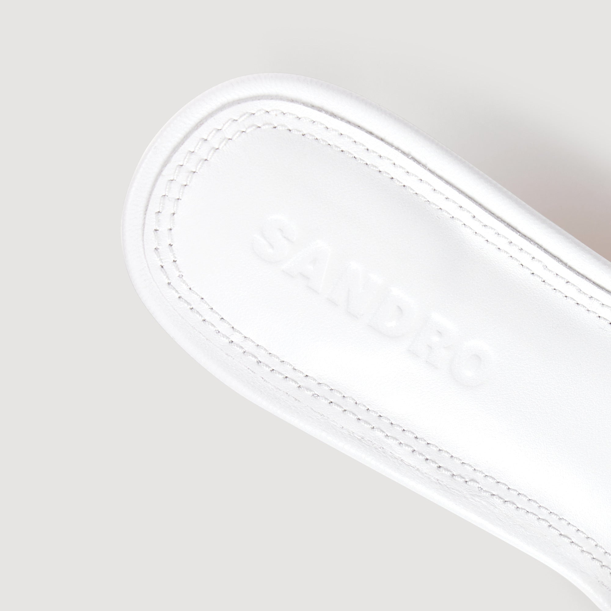 Heeled Leather Sandals White