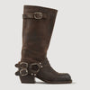 Camden Leather Buckle Boots Brown