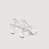 Fayesilver Leather Sandals With A Wide Heel Silver