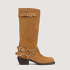 Camden Leather Buckle Boots Camel