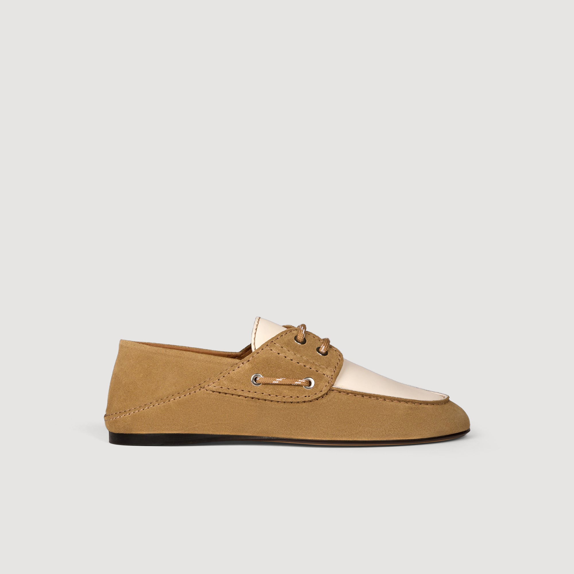 Sene Suede Boat Shoes Beige