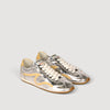 Lightwave Metallic Leather Trainers Silver
