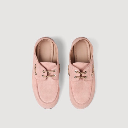 Sene Suede Boat Shoe Loafers PINK