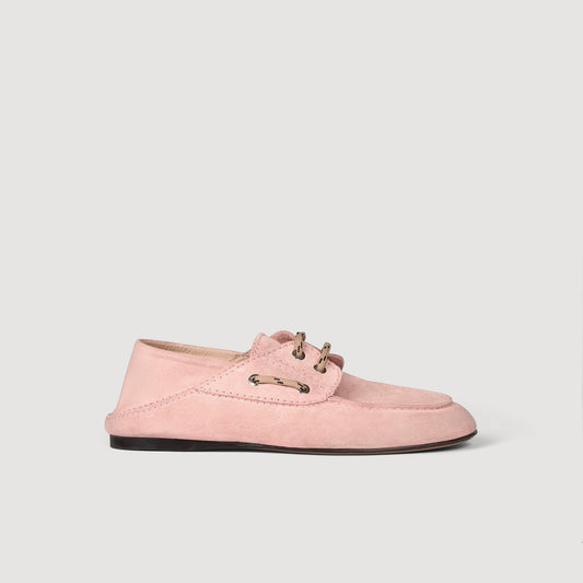 Sene Suede Boat Shoe Loafers Pink