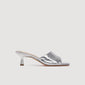 Lovely Metallic Leather Mules Silver