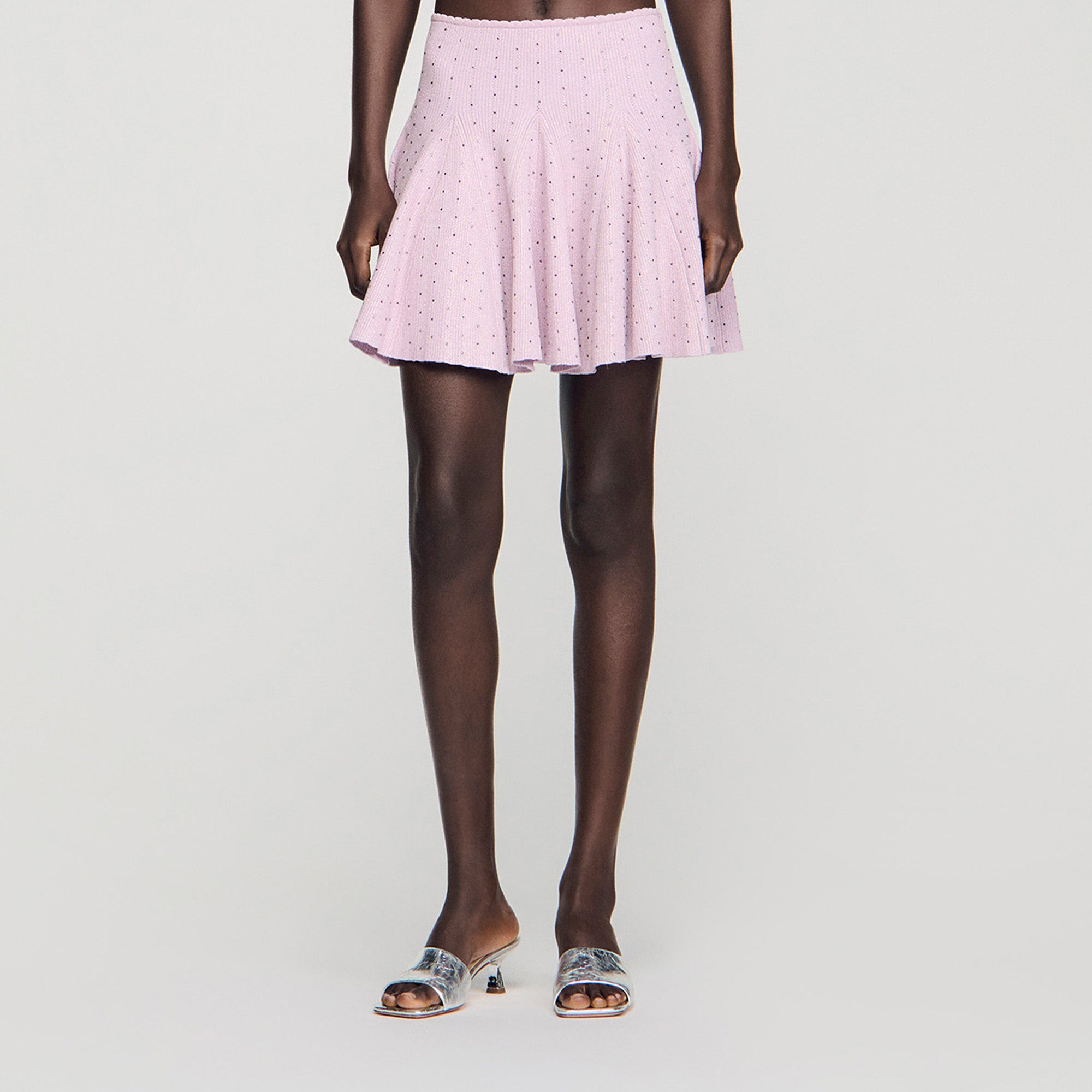 Metallic Leather Mules Silver