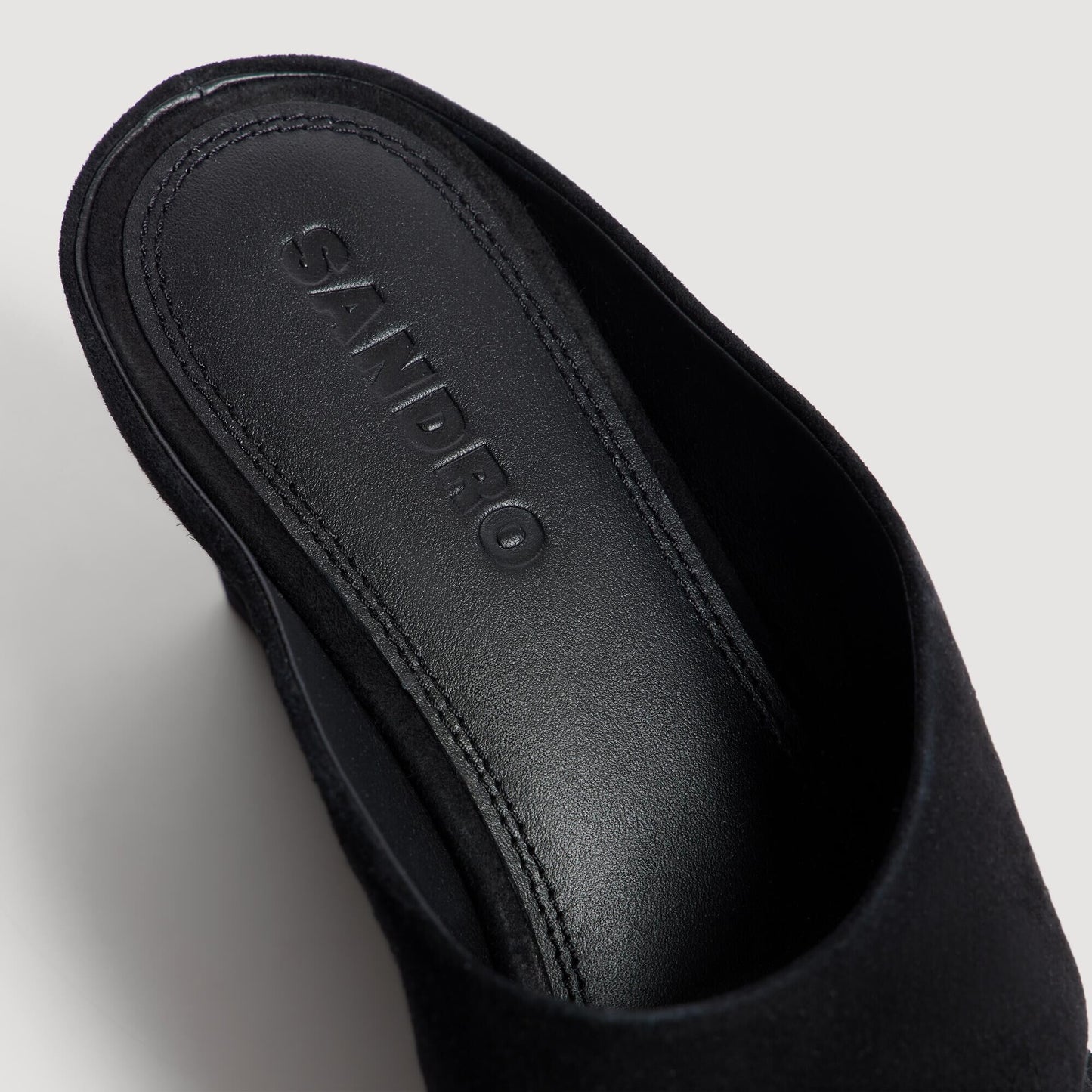 Leia Suede wedge sandals Black