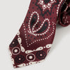 Alfred Silk Paisley Print Tie Bordeaux
