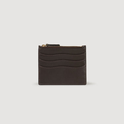Oseiy Leather And Suede Cardholder Mahogany