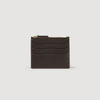 Oseiy Leather And Suede Cardholder Mahogany