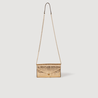 Gold Leather Clutch Bag Gold