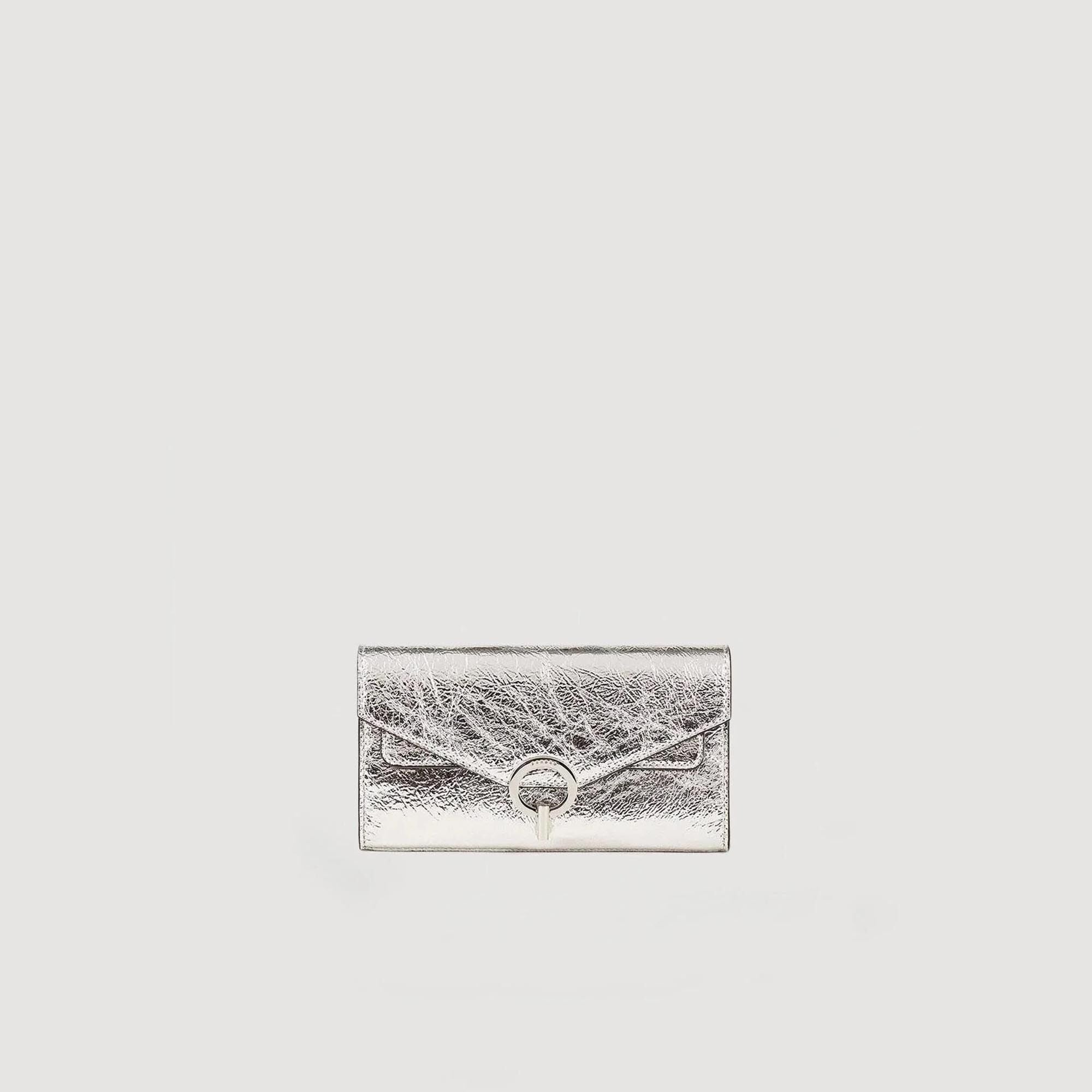 Yza Pocket Clutch Bag Silver