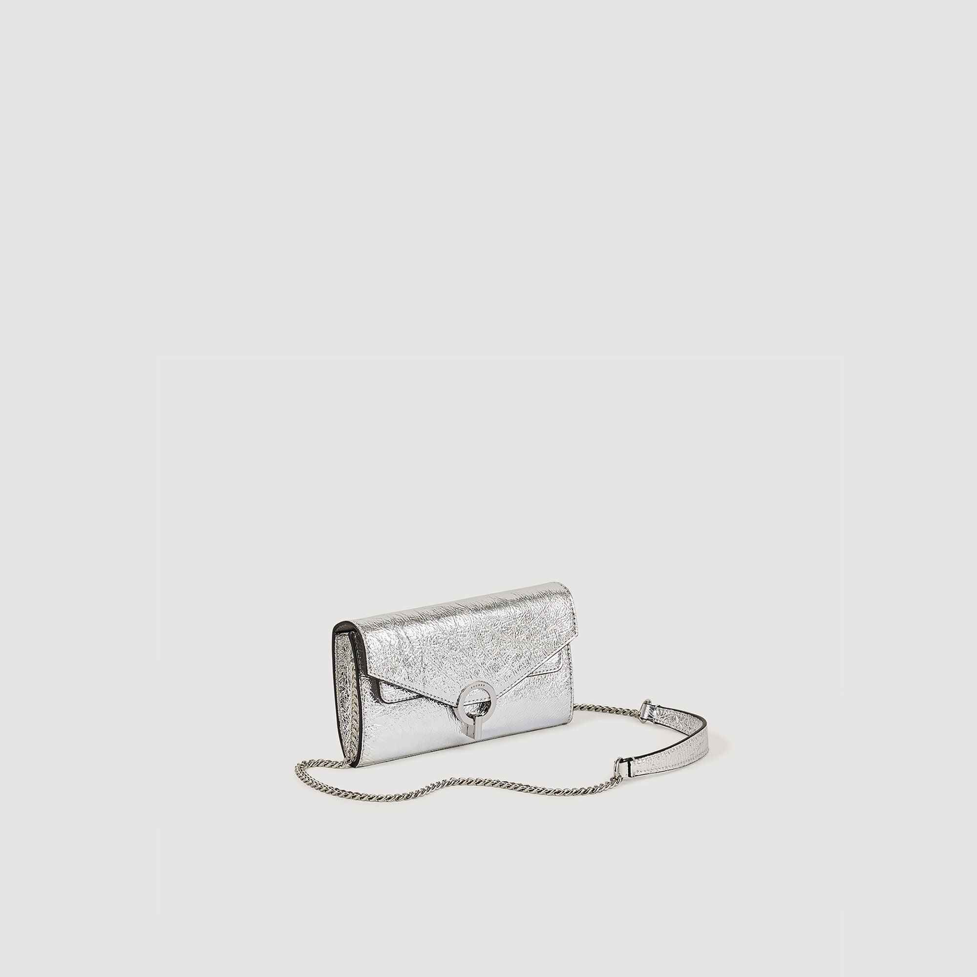 Yza Pocket Clutch Bag Silver