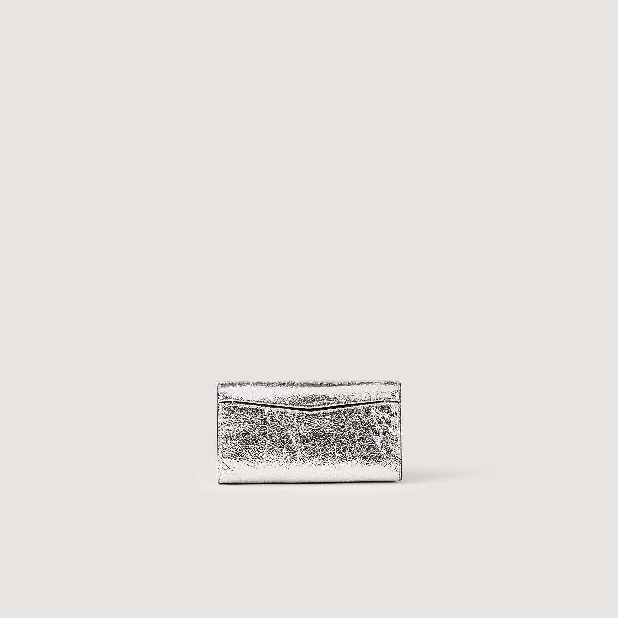 Yza Pocket Clutch Bag Silver
