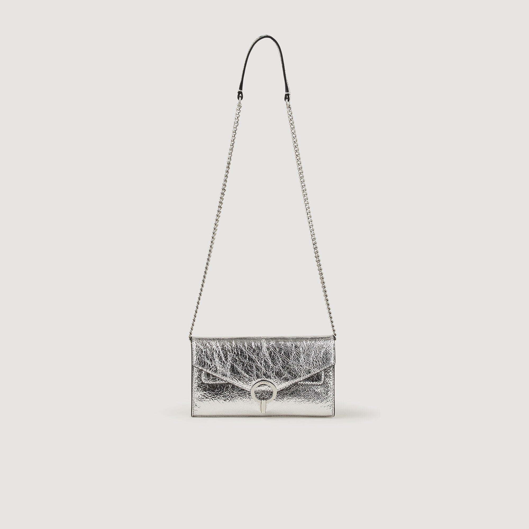 Yza Pocket Clutch Bag Silver