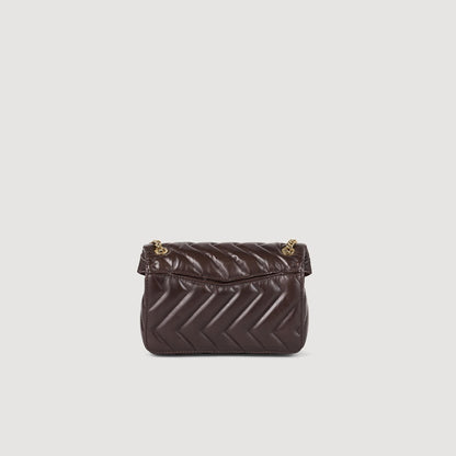 Yza Small Plain Leather Bag Brown