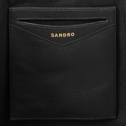 Soft Leather Shopping Bag Black