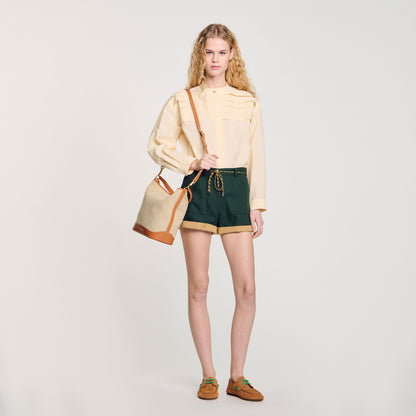Tangoso Tangoso Canvas Bucket Bag Beige Beige