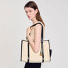 Medium 150 Canvas Shopping Bag Ecru / Black