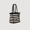 Newbaleares Two-Tone Crochet Bag Ecru / Black