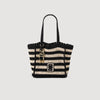 Newbaleares Two-Tone Crochet Bag Ecru / Black