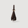 Pepite Small Beaded Fringed Crochet Bag Brown