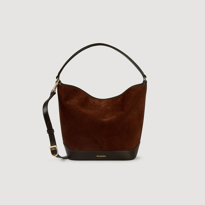 Tangoso Suede And Leather Bag Tangoso Mahogany