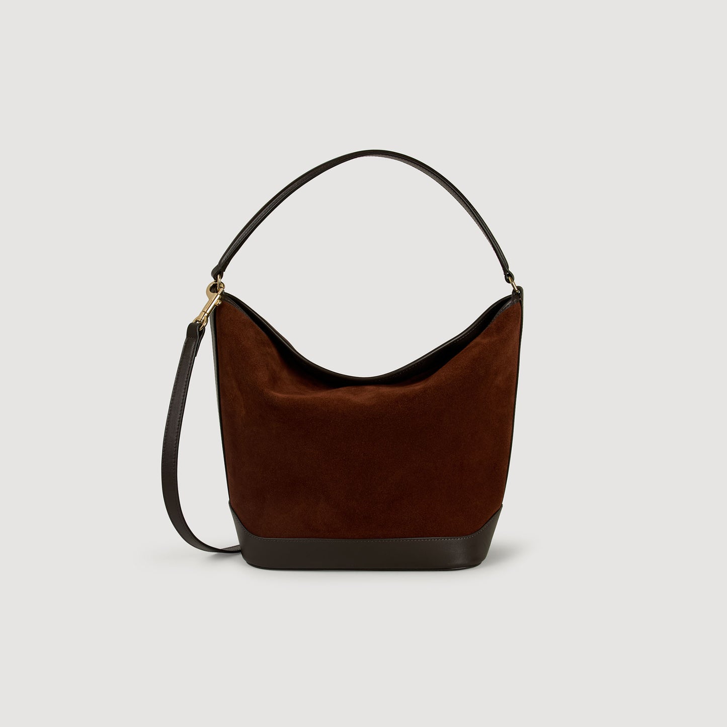 Tangoso Suede And Leather Bag Tangoso Mahogany