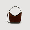 Tangoso Suede And Leather Bag Tangoso Mahogany