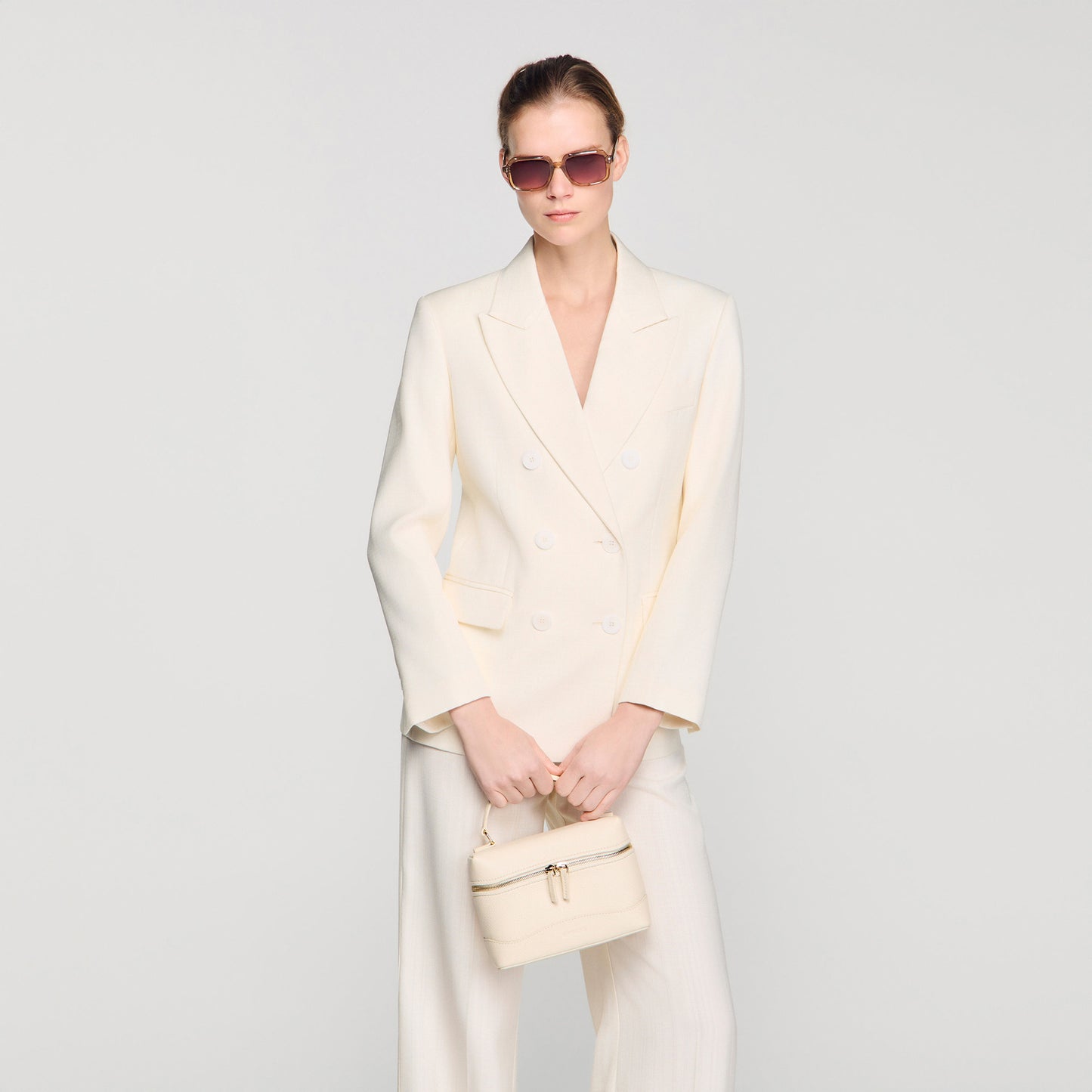 Tangolino Grained Leather Tangolino Bag ECRU