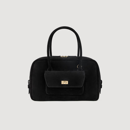 Le Mymi Bag Ezmeh Bag In Suede BLACK