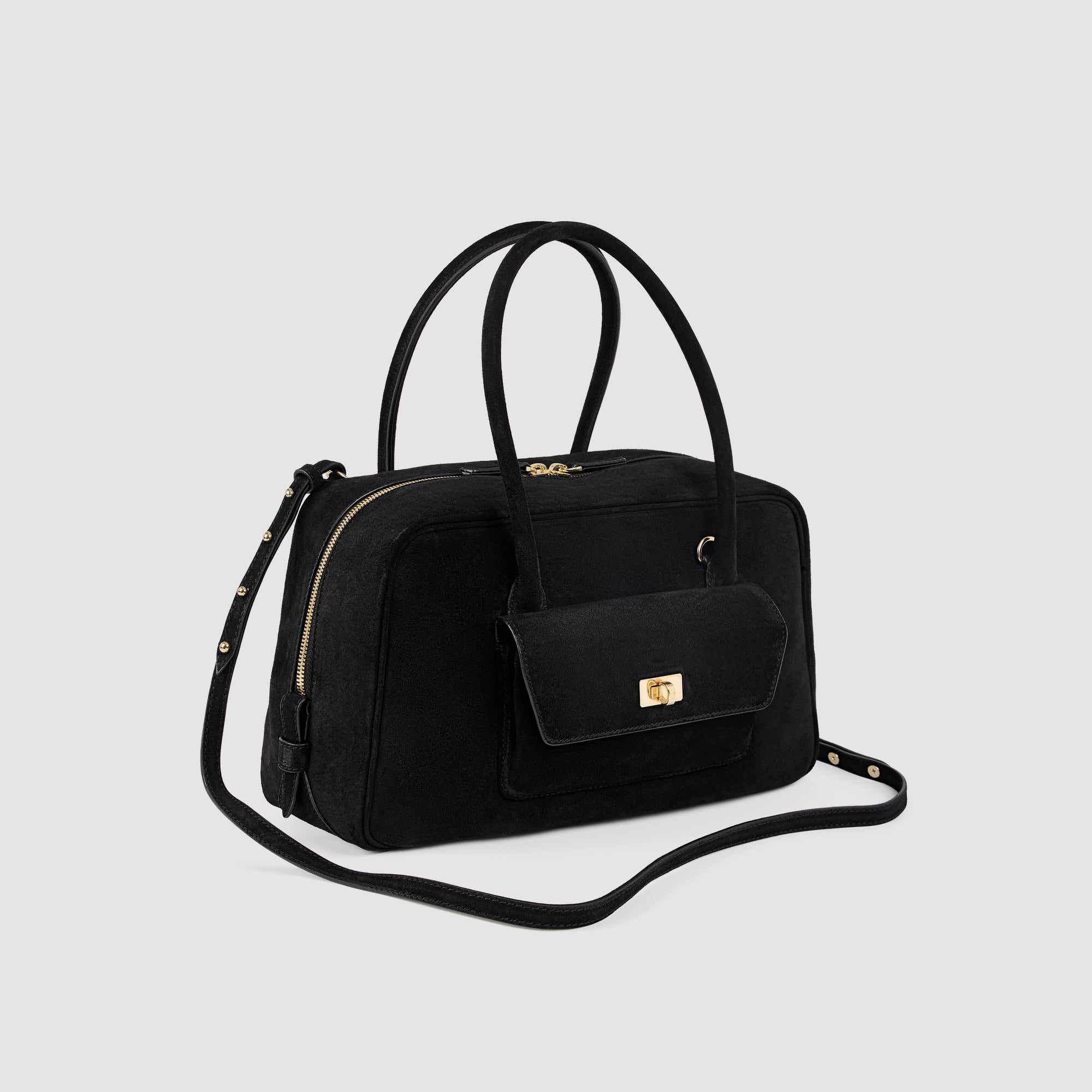 Le Mymi Bag Ezmeh Bag In Suede BLACK