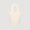 Lanea Beaded Crochet Bucket Bag CREAM