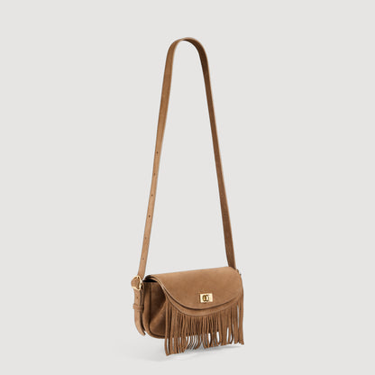 Le Mini Mambo Mini Mambo Suede Bag Taupe