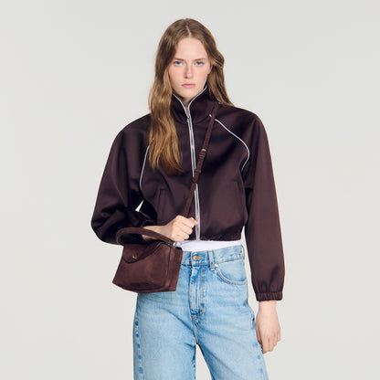 Le Mini Grand Bazaar  Structured Leather Bag Brown