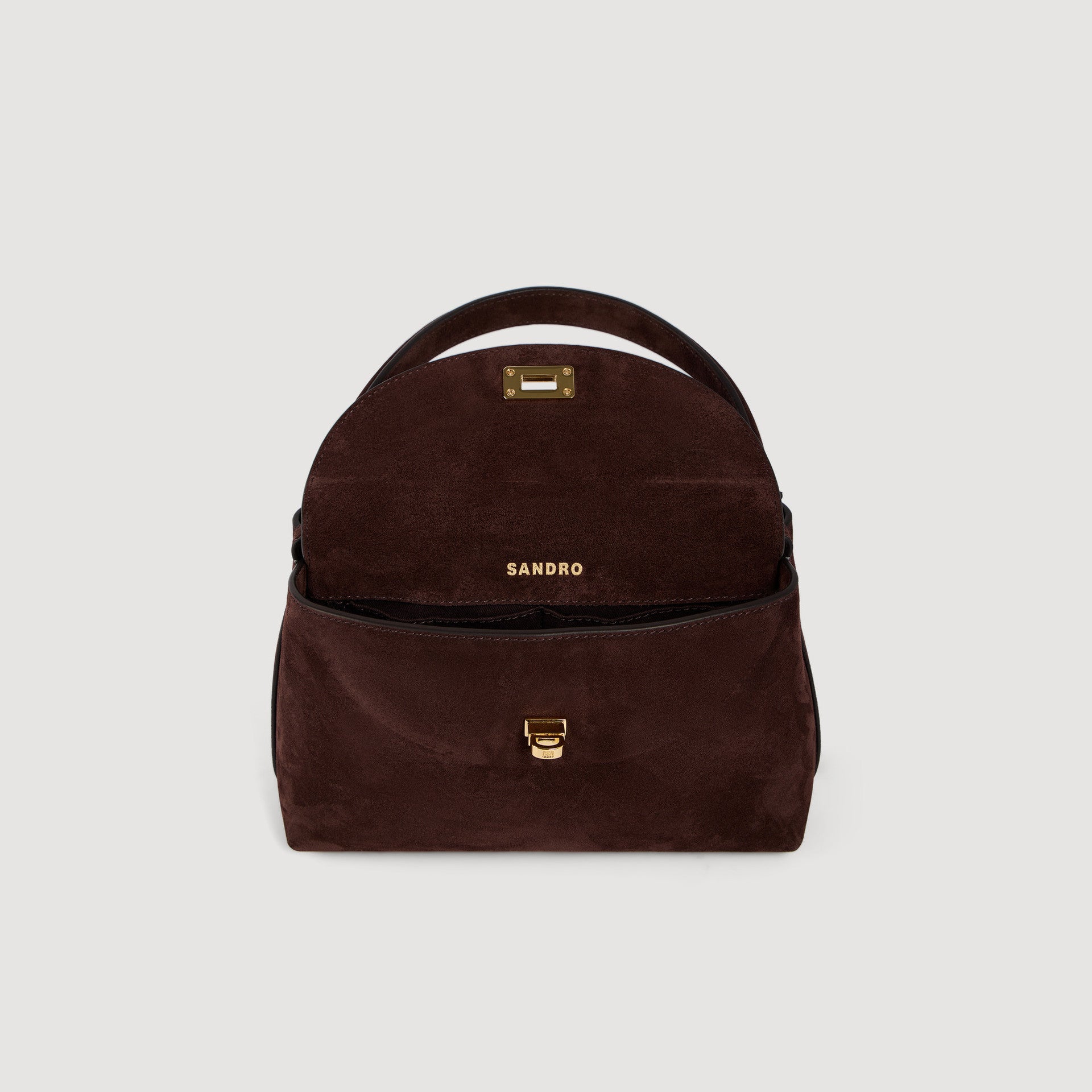 Le Mini Grand Bazaar  Structured Leather Bag Brown