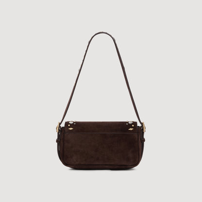 Le Mambo Janys Studded Suede Bag Black Brown