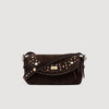 Le Mambo Janys Studded Suede Bag Black Brown
