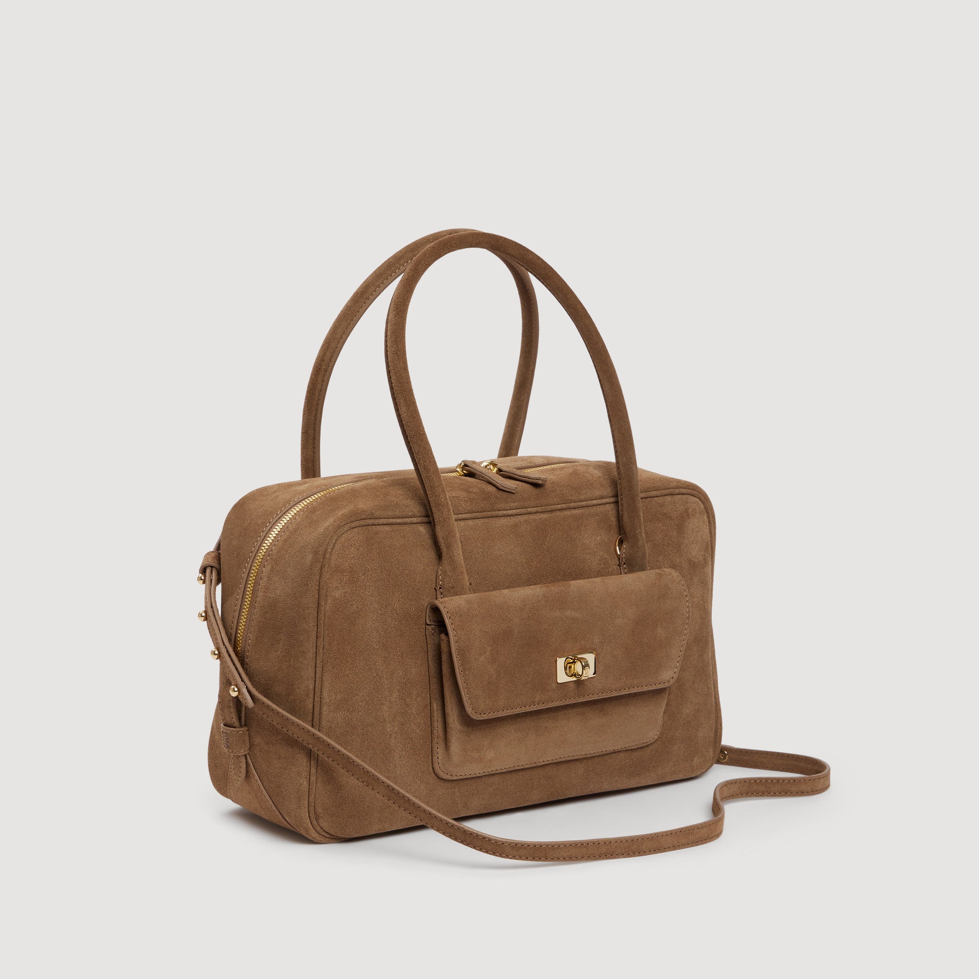 Le Mymi Bag Ezmeh Bag In Suede TAUPE