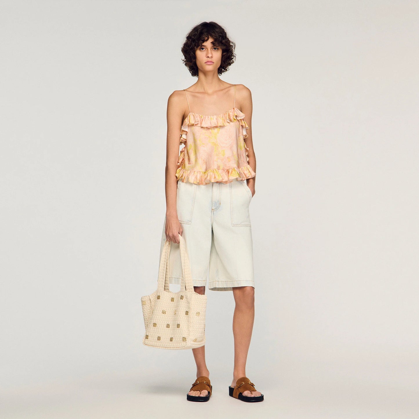 Ysee Crochet Bag With Tassels Ecru