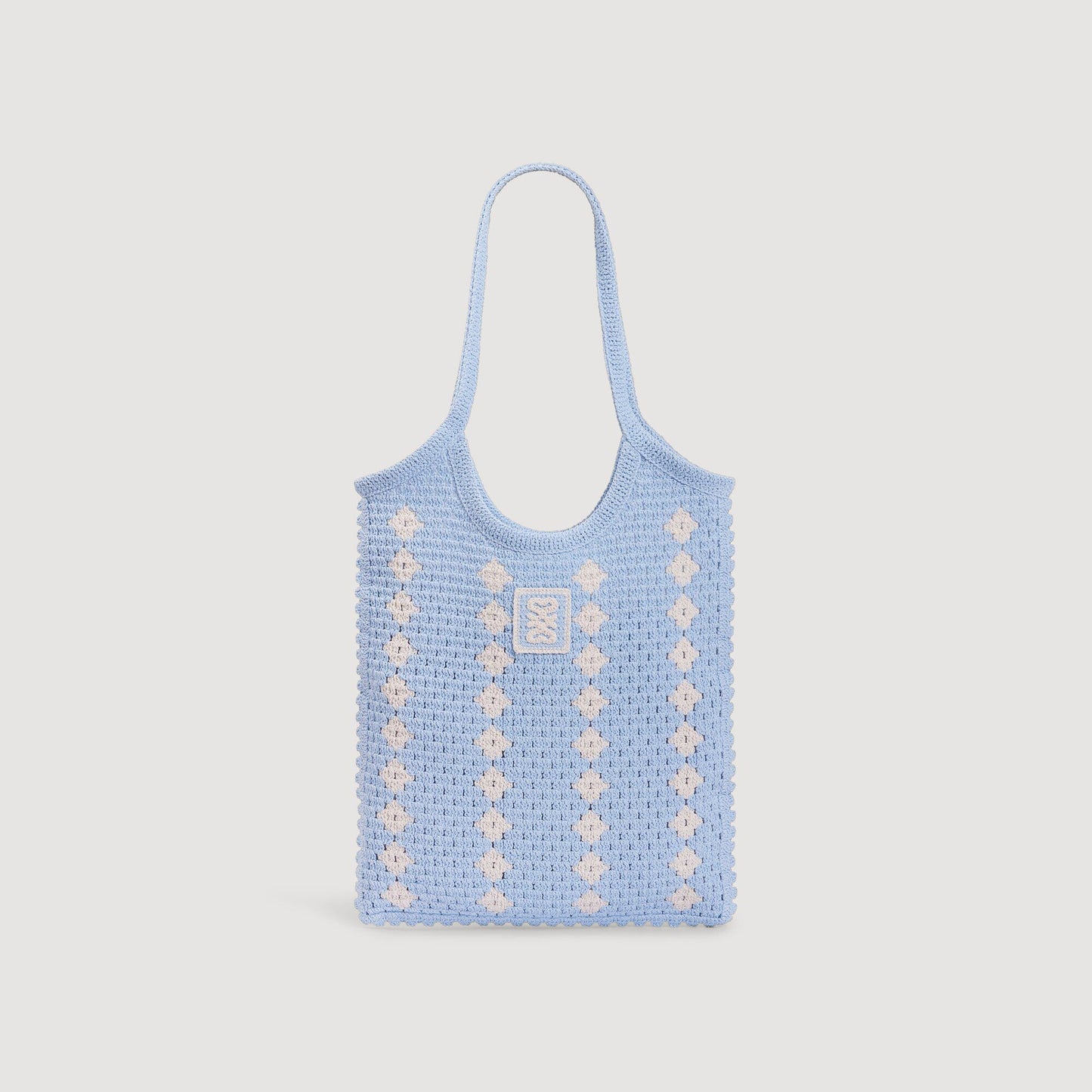 Ollie Two-Tone Crochet Bag Sky Blue