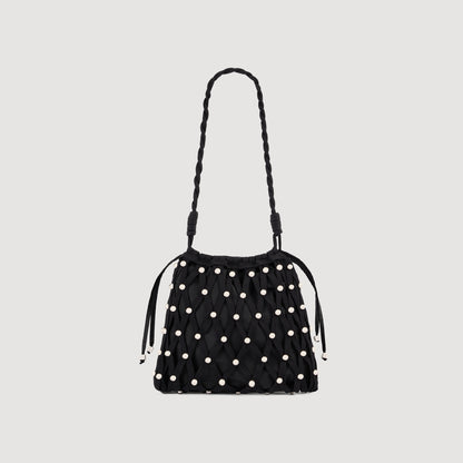 Soane Studded Net Mesh Bag Black