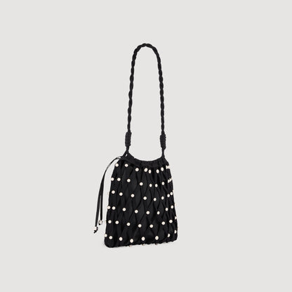 Soane Studded Net Mesh Bag Black