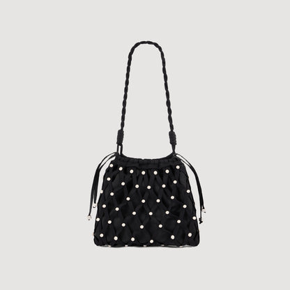 Soane Studded Net Mesh Bag Black