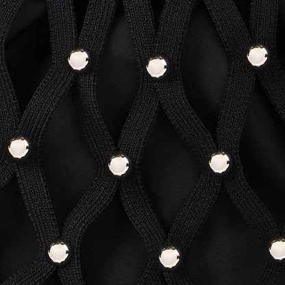 Soane Studded Net Mesh Bag Black