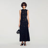 Chlo Beaded Knit Bag Black
